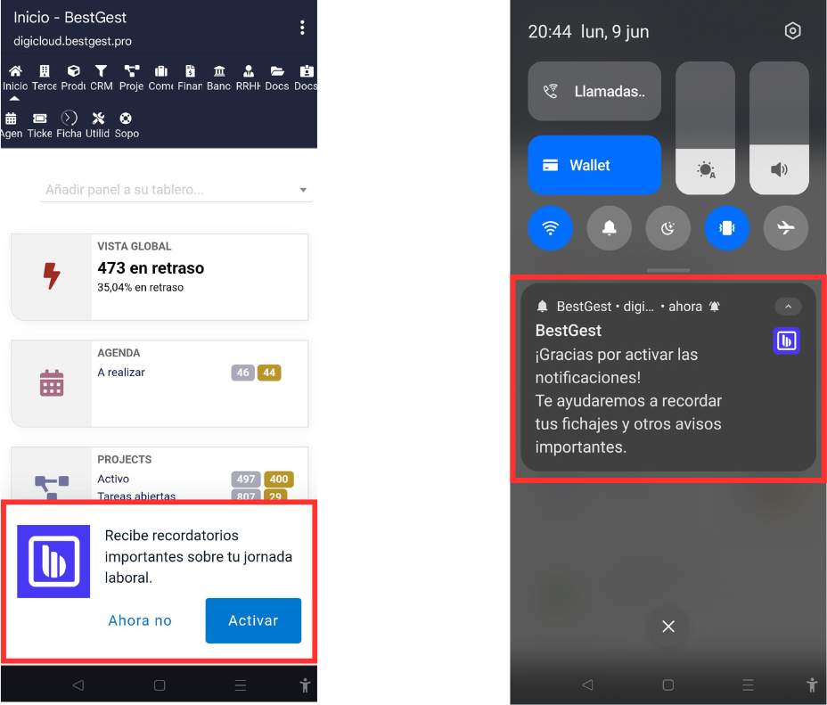 Activar notificaciones en el móvil 1