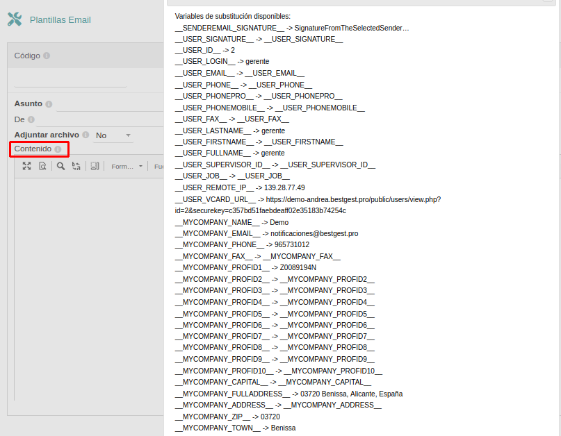 Variables de substitución
